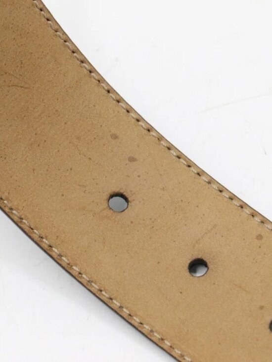 GUCCI Microguccissima Embossed Teal Leather Belt Size 95-38 main image 12